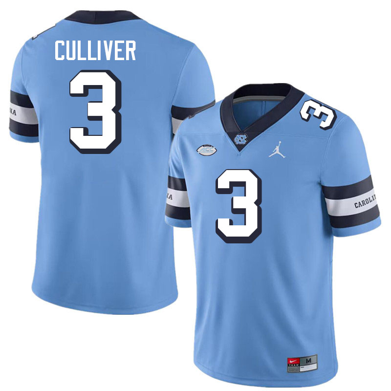 Men #3 Chris Culliver North Carolina Tar Heels College Football Jerseys Stitched-Throwback